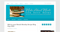 Desktop Screenshot of makeaheadmealsforbusymoms.com